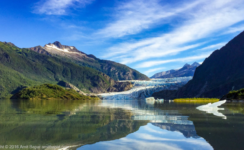A beautiful sunny morning at Mendenhall Glacier, Alaska